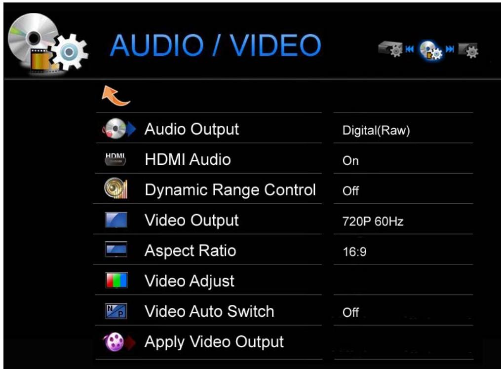 DVICO TVIX HD R-3300 - Configuration audio/video (A/V) - 3