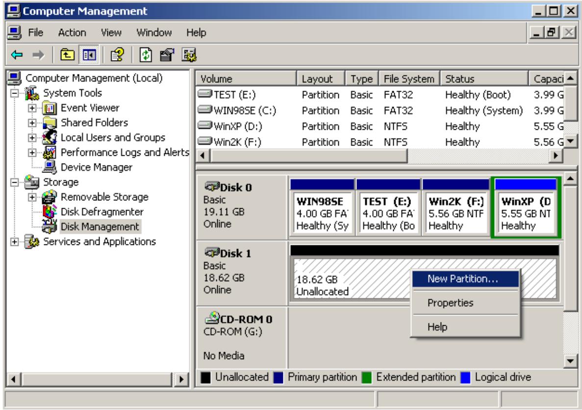 DVICO TVIX HD R-3300 - Création d'une partition et formatage du disque dur - 1