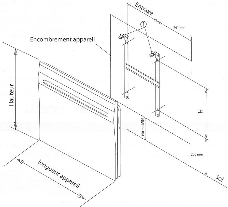 AIRELEC BELUGA H10 1000W - INSTALLATION ET FIXATION - 1