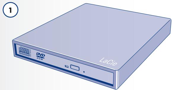 LACIE PORTABLE DVD±RW MAC - Contenu du coffret - 1
