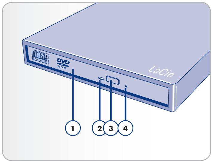 LACIE PORTABLE DVD±RW MAC - Vue arrrière - 1