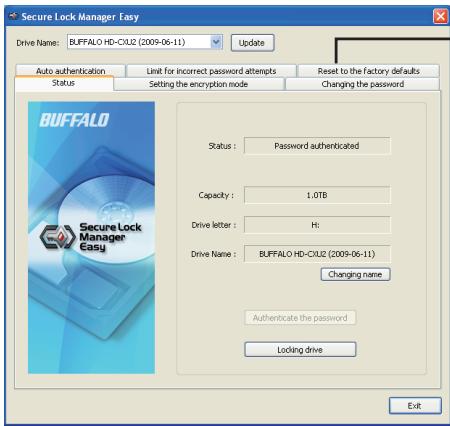 BUFFALO HD-PXT : MINISTATION™ WITH HARDWARE ENCRYPTION - Restablecer a los values predeterminados de fabrica - 1