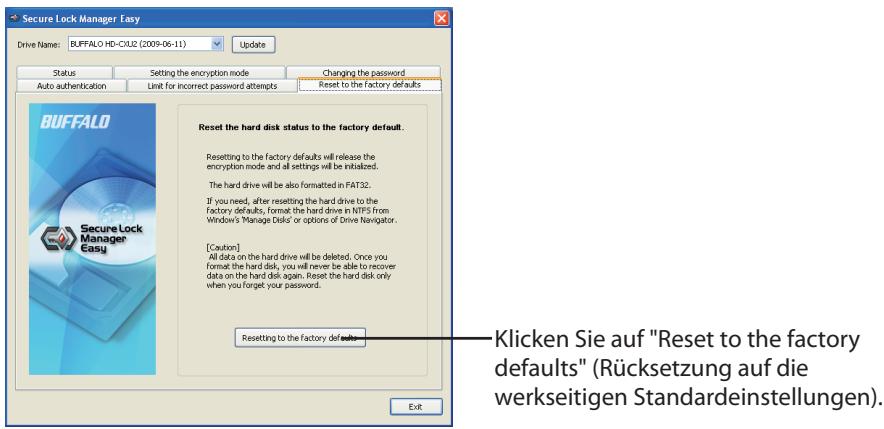 BUFFALO HD-PXT : MINISTATION™ WITH HARDWARE ENCRYPTION - Rücksetzung auf die werkseitigen Standardeinstellungen - 2