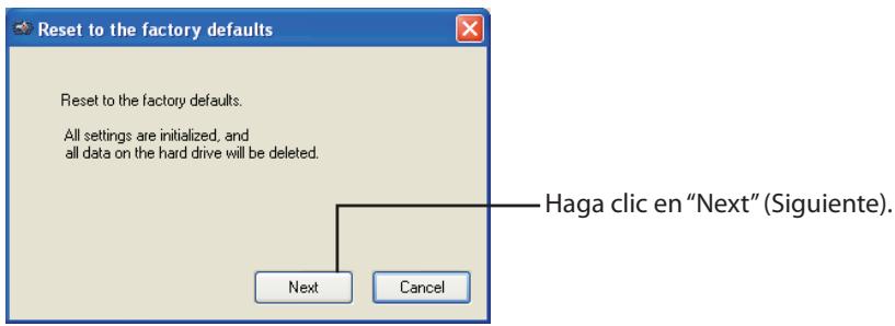 BUFFALO HD-PXT : MINISTATION™ WITH HARDWARE ENCRYPTION - Restablecer a los values predeterminados de fabrica - 3