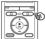 OLYMPUS VN-731PC- DNS - Appuyez sur la touche REC (●) pendant l'enregistrement. - 1