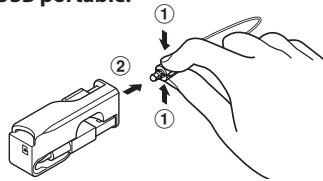 OLYMPUS VN-731PC- DNS - Retirez une courroie du cable USB portable. - 1