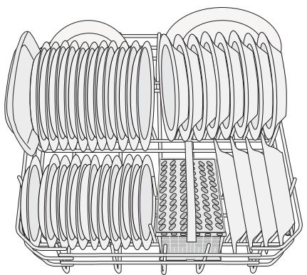 M-SYSTEM MVW651 - Full load: 12 standard place settings - 3