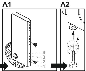 CANDY CCG6503PW - Piedini e ruote regolabili - 2