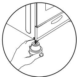 CANDY CCG6503PW - regelbare voetjes en wieltjes - 5