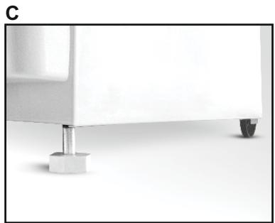 CANDY CCG6503PW - FEET ADJUSTMENT - 3