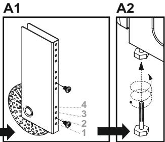 CANDY CCG6503PW - Pés ajustáveis erodas - 2
