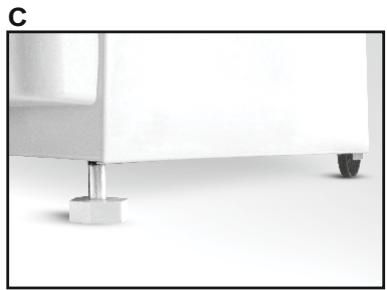 CANDY CCG6503PW - Piedini e ruote regolabili - 4