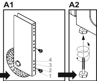 CANDY CCG6503PW - regelbare voetjes en wieltjes - 2
