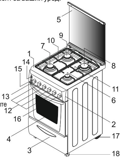CANDY CCG6503PW - 2.9.OBU XAPAKTEPNCIKI DEΦHNUHA YPEDA - 1