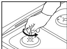CANDY CCG6503PW - Regolazione e sostituzione degli iniettori Sostituzione degli iniettori - 1