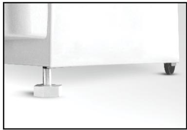 CANDY CCG6503PW - regelbare voetjes en wieltjes - 4