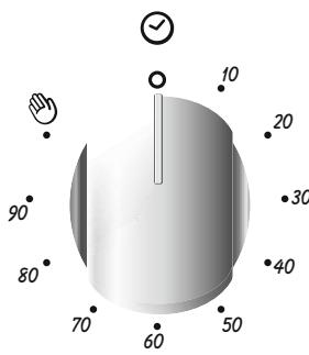 CANDY CCG6503PW - BENUTZUNG DES TIMERS FÜR BACKZEITENDE - 1