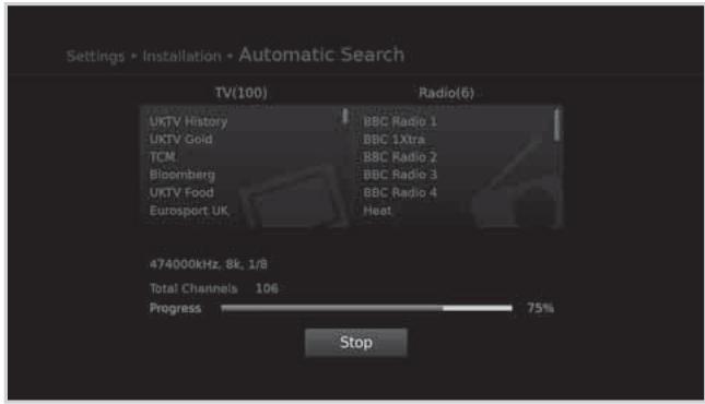 HUMAX E0773 - Automatic Search - 2