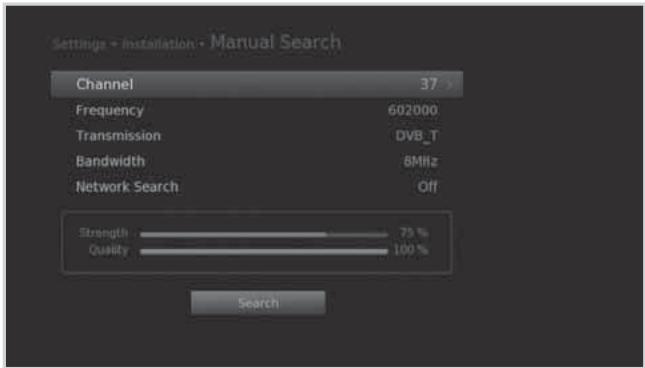 HUMAX E0773 - Manual Search - 1