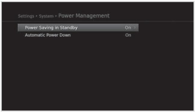 HUMAX E0773 - Setting Power Saving in Standby - 1