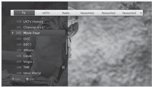 HUMAX E0773 - Sorting Channels - 1