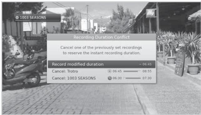 HUMAX E0773 - Recording Duration Conflict - 1