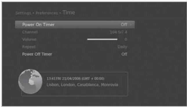 HUMAX 5301 - Setting Power On/Off Timer - 1