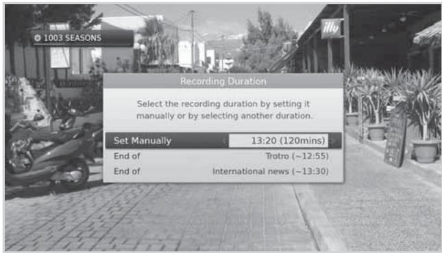 HUMAX 5301 - Changing Recording Duration - 1