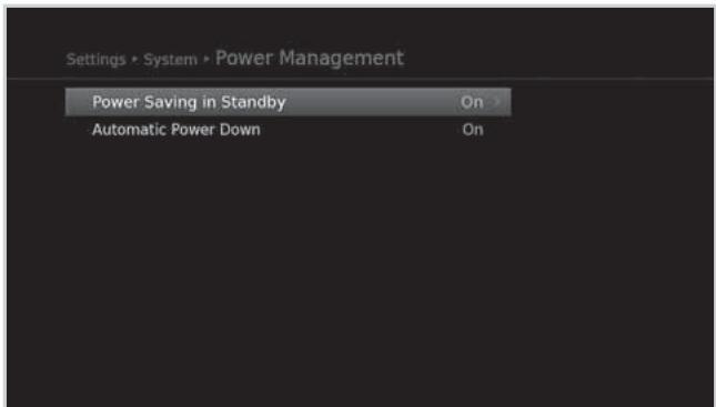 HUMAX 5301 - Setting Power Saving in Standby - 1