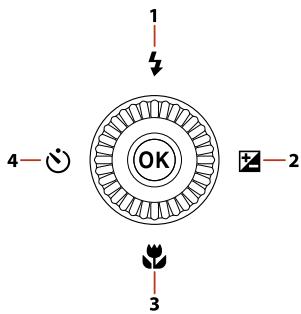 NIKON P950 - Setting the flash mode, self-timer, focus mode, and exposure compensation - 1