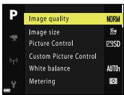 NIKON P950 - Press the MENU (menu) button to display the menu screen. - 2