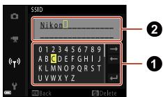NIKON P950 - Inputting characters - 1