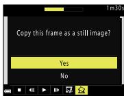 NIKON P950 - Pause a movie and display the frame to be extracted. - 2