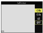 NIKON P950 - Select the number of seconds until the shutter is released, and press the button. - 1