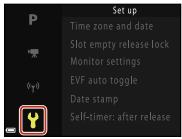 NIKON P950 - Press the MENU (menu) button to display the menu screen. - 6