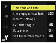 NIKON P950 - Press the MENU (menu) button to display the menu screen. - 8