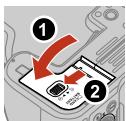 NIKON P950 - Inserting the battery and memory card - 5