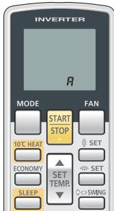 ATLANTIC ASYG 12 LTCA.UI UNITE MURAL INVERTER 3500W - Sélection du code de signalisation de la télécommande - 1
