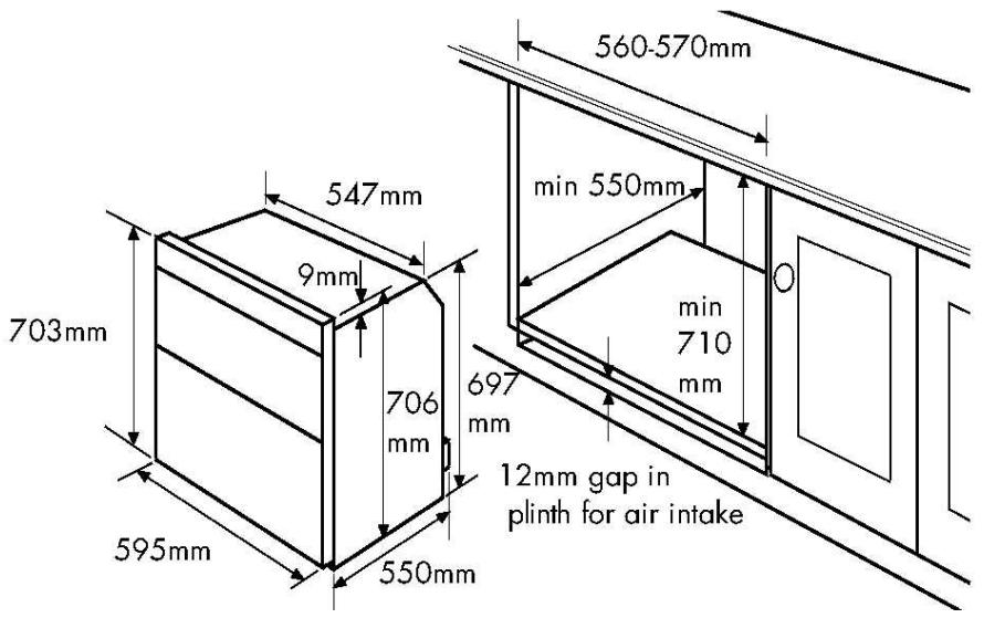 STOVES RICHMOND - Method 3: Housing unit with internal height 710mm or more - 1