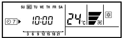 ATLANTIC ARYG 22 LMLA.UI UNITE INTERIEURE GAINABLE INVERTER 6.3 K-WATTS - Réglage de la minuterie hebdomadaire - 2