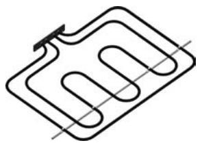 GLEM GFL40WHT - Power of possible heating elements: - 1