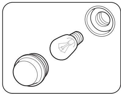 GLEM GFMC33WHT - Replacing the oven light - 1