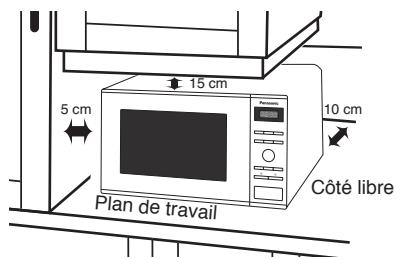 PANASONIC NNK10JWMEPG - Emplacement du four - 1