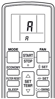 ATLANTIC ASYG 12 LLCC.UI UNITE MURAL INVERTER 3400W - Sélection du codage de la télécommande - 1