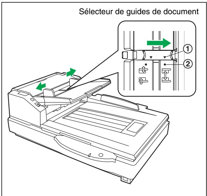 PANASONIC KV-S1037X - Réglage des guides de document gauche et droit à leur position d'origine - 2