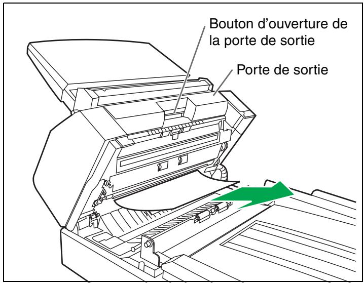 PANASONIC KV-S1037X - Retrait des feuilles coincées de la voie de sortie - 2
