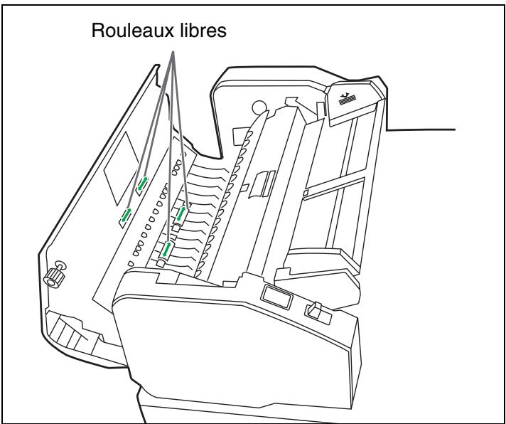 PANASONIC KV-S1037X - Nettoyage des rouleaux conducteurs et des rouleaux libres - 2