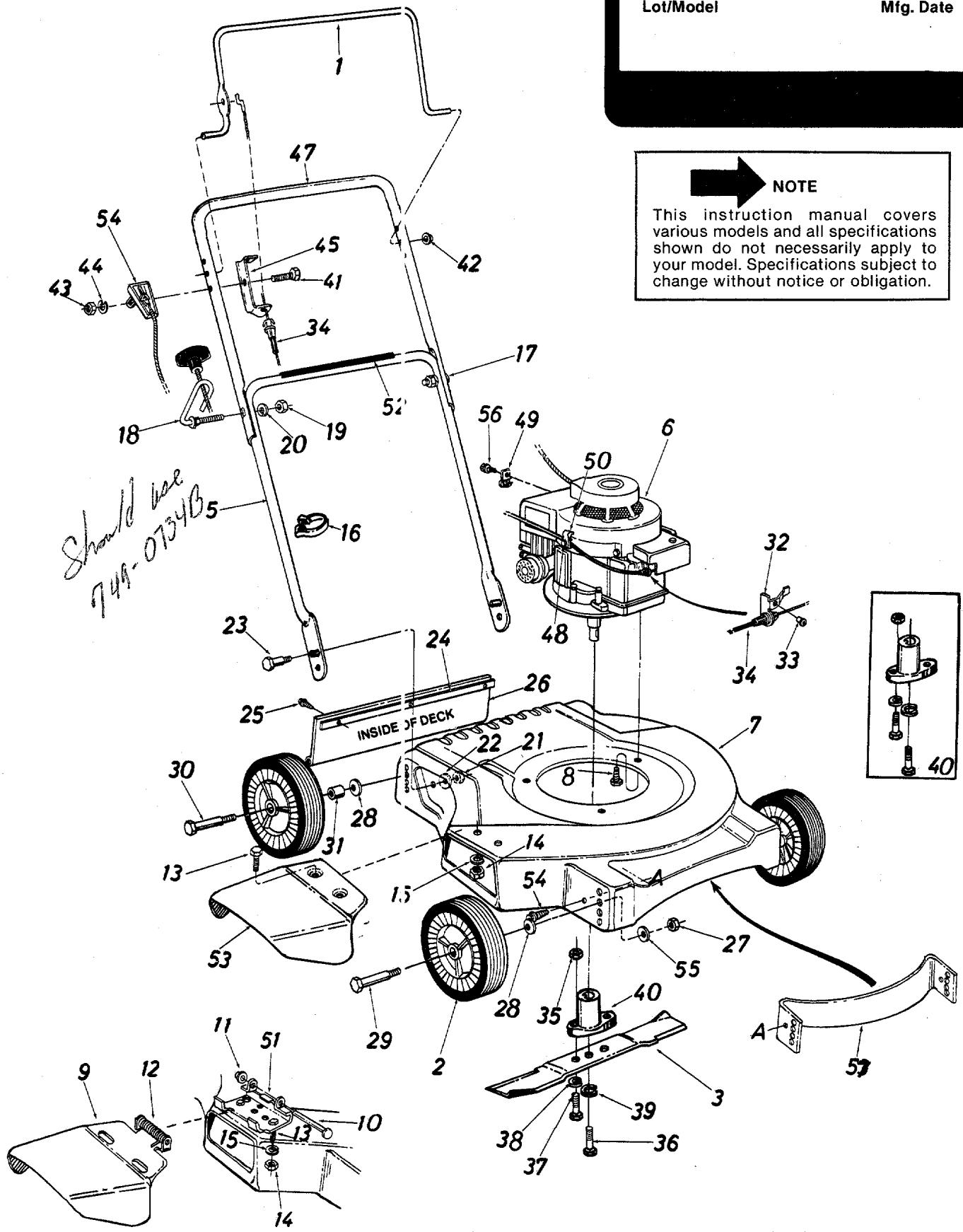 MTD WCM 84 E - Models 050, 051, 052 and 053 - 1