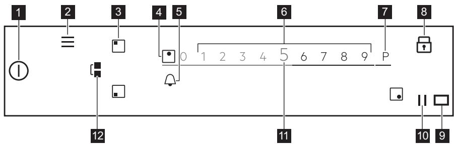 AEG-ELECTROLUX IAE64843FB - Description du bandeau de commande - 1