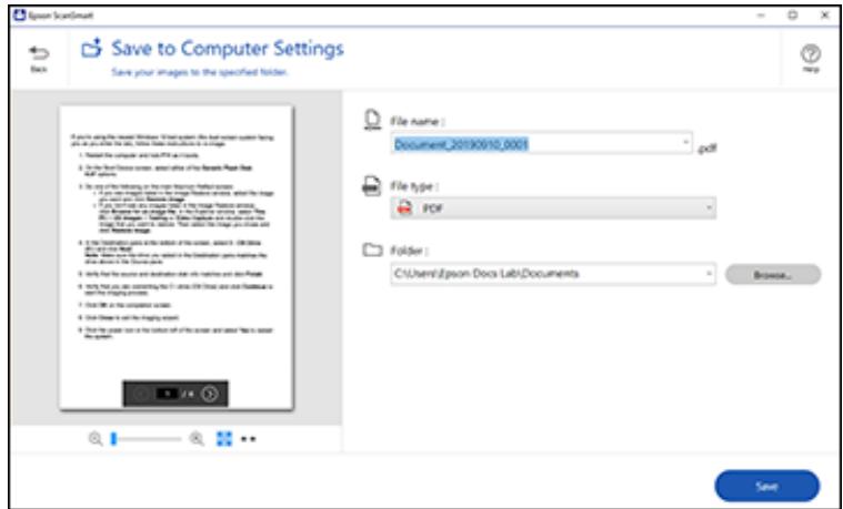 EPSON XP-8600 - Saving a Scan - 1